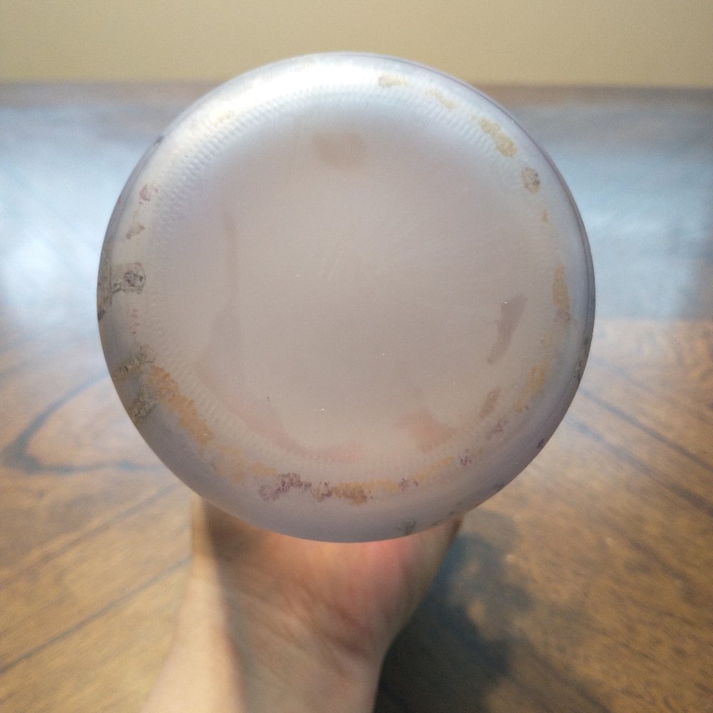Rueven Nouveau Art Glass Co Hand Painted Satin Oil Spot Glaze Decanter - Picture 5 of 11